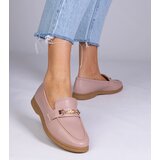 Gemre Pink loafers with a gold ornament Feola | Shoptok.si