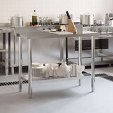 vidaXL Kuhinjski radni stol 110 x 55 x 93 cm od nehrđajućeg čelika | shoptok.hr