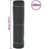 vidaXL Opna protiv korova crni 0 5 x 200 m PP | shoptok.hr