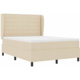  Krevet s opruga kutije s madracem Krema 160 x 200 cm tkanina | shoptok.hr