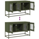 vidaXL TV omarica olivno zelena 100,5x39x60,5 cm Hladno valjano jeklo | Shoptok.si
