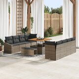 vidaXL 11 Komada Vrtni Set Sofas s Jastucima Sivi Poly Rattan | shoptok.hr