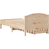 vidaXL Okvir kreveta bez madraca 75 x 190 cm od masivne borovine | shoptok.hr