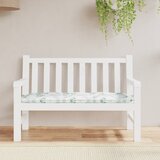 vidaXL Blazina za vrtno klop vzorec listov 120x50x7 cm blago | Shoptok.si