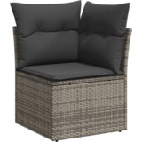 vidaXL 12-delni vrtni set z blazinami, siva, poli ratan, akacija | Shoptok.si