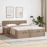 vidaXL okvir kreveta s madracima cappuccina 180x200cm umjetna koža | shoptok.hr