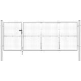  Vrtna vrata od mreže srebrne boje 350 x 125 cm, pocinčani čelik | shoptok.hr
