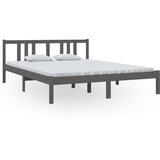  Okvir za krevet od masivnog drva sivi 150 x 200 cm veliki | Eponuda.com