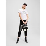 Karl Lagerfeld Majica 'Rue St-Guillaume' crna / bijela | shoptok.hr