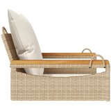  Klupa za ljuljanje s jastucima bež 63x62x40 cm od poliratana | shoptok.hr