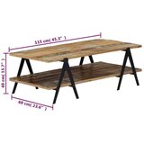 vidaXL Klubska mizica 115x60x40 cm trden predelan les | Shoptok.si