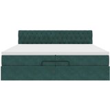  Okvir kreveta s madracima tamnozeleni 200x200cm baršunasti | shoptok.hr