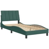  Okvir za krevet s uzglavljem tamnozeleni 90x190 cm baršunasti | shoptok.hr