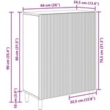  Strani šal Star les 66 x 34,5 x 90 cm Inženirski les, (5000233786) | Shoptok.si