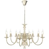 Metalni Luster u Antiknom Stilu Bijeli 8 x E14 žarulja | shoptok.hr