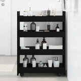  Uska kolica za pohranu Crni hrast 60 x 20 x 82 cm | shoptok.hr
