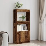  Visoka komoda boja staro drvo 63x33x140 cm konstruirano drvo | shoptok.hr