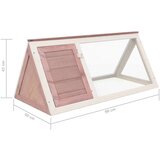 vidaXL Kletka za male živali in zajčke rjava iz lesa | Shoptok.si