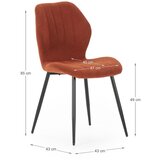 Marckeric Ciglaste blagovaonske stolice u setu 4 kom Milu – | shoptok.hr