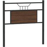  Posteljno vzglavje rjavi hrast 75 cm inženirski les in jeklo, (21829165) | Shoptok.si
