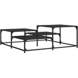  Stolić za kavu crni 107x107x40 cm od konstruiranog drva | shoptok.hr