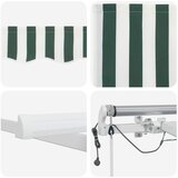  Skrovita tenda Zelena i bijela 300 x 250 cm Poliester i metal | shoptok.hr