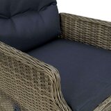 vidaXL vrtna jedilna garnitura 7-delna rjava | Shoptok.si