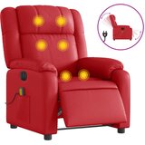 Maison Chic Električni masažni naslanjač - Relax naslanjač rdeče umetno usnje, (22134266) | Shoptok.si