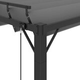  Sjenica s rešetkastim krovom 3x4 m antracit tkanina i aluminij | shoptok.hr