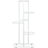 vidaXL Stojalo za rože 5-nadstropno 43x22x98 cm bela kovina | Shoptok.si
