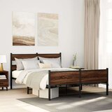 vidaXL Okvir kreveta bez madraca smeđi hrast 150x200 cm izrađeno drvo | shoptok.hr