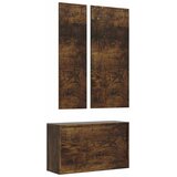  3-u-1 set ormarića za cipele boja hrasta od konstruiranog drva | shoptok.hr