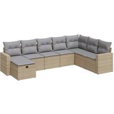 Maison Chic Seti vrtnega pohištva - Vrtna garnitura - Vrtni pohištvo set 8-delna z blazinami bež poli ratan, (21799837) | Shoptok.si