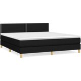  Krevet s oprugama i madracem crni 160x200 cm od tkanine | shoptok.hr