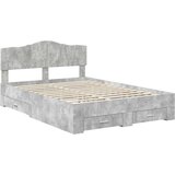  Konstrukcija postelje z vzglavjem Betonsko siva 150 x 200 cm, (5000102174) | Shoptok.si