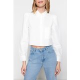Trendyol Ecru Embroidered Shirt | Shoptok.si