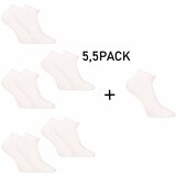 Nedeto 5.5PACK Socks Low Bamboo White cene