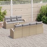  Set od 8 dijelova vrtnih kauča s jastuком bež poli ratan | shoptok.hr