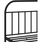  Metalni okvir za krevet s uzglavljem crni 200x200 cm | shoptok.hr