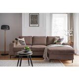 Miuform Smeđa sklopiva kutna garnitura od samta (s desnim kutom) Lofty Lilly – | shoptok.hr