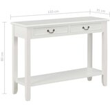  Konzolni stol bijeli 110 x 35 x 80 cm drveni | shoptok.hr