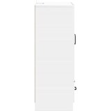  Strani šal Bela visok sijaj 66 x 34,5 x 92 cm Inženirski les, (5000217405) | Shoptok.si