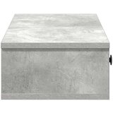 vidaXL Stenska polica s predali betonsko siv 100x37,5x19 cm inž. les | Shoptok.si