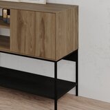 Marckeric Črna/naravna komoda v hrastovem dekorju 180x80x40 cm Amira – | Shoptok.si