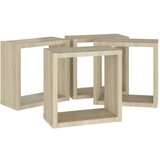 vidaXL Stenske police kockaste 4 kosi sonoma hrast 30x15x30 cm, (20915399) | Shoptok.si
