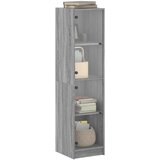  Visoka komoda sa staklenim vratima boja hrasta 35 x 37 x 142 cm | shoptok.hr