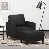  Fotelja s tabureom 60 cm od umjetne kože | shoptok.hr