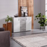 Mömax komoda ina 03, siva, bela | Shoptok.si