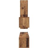  Set TV komoda s ladicama s policom Zidne Ostalo s pohranom 4 pcs Staro drvo 30.5 x 30 x 110 cm | shoptok.hr