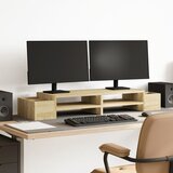  Stalak za monitor sa spremištem boja hrasta 100x27x15 cm drveni | shoptok.hr